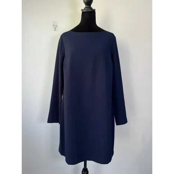 Trina Turk Lavaliere Womens Navy Blue Shift Dress Formal Size 6 NWT