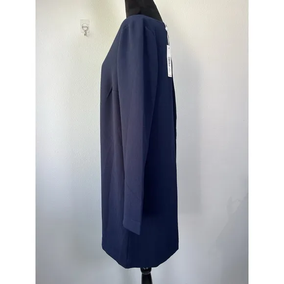 Trina Turk Lavaliere Womens Navy Blue Shift Dress Formal Size 6 NWT