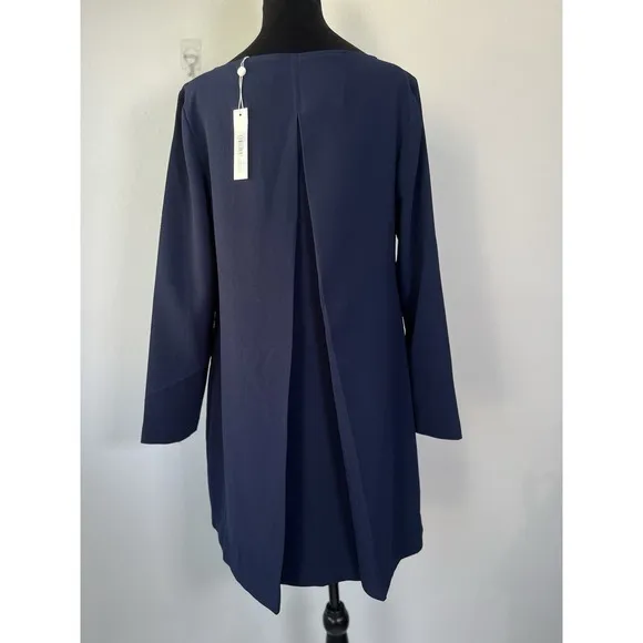Trina Turk Lavaliere Womens Navy Blue Shift Dress Formal Size 6 NWT