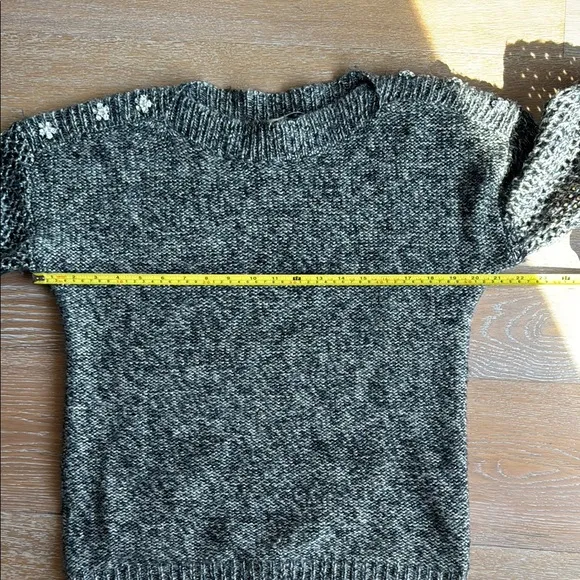 Trina Turk Sweater with rhinestone embellishments at shoulders