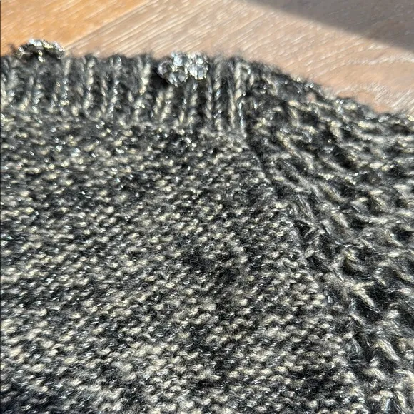 Trina Turk Sweater with rhinestone embellishments at shoulders