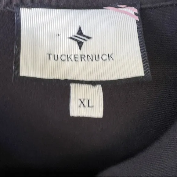 TUCKERNUCK Black Stretch Royal BABY DOLL Shirt Dress Pockets SIZE XL