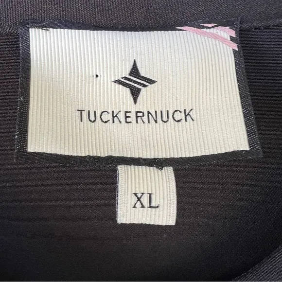 TUCKERNUCK Black Stretch Royal BABY DOLL Shirt Dress Pockets SIZE XL