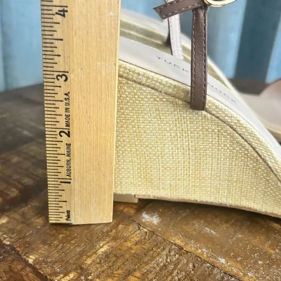 Tuckernuck Brown Leather Delphine Wedges NEW size 8.5
