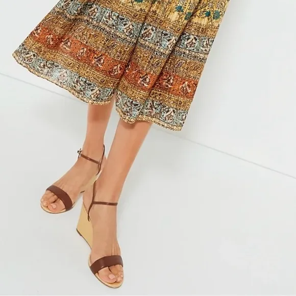 Tuckernuck Brown Leather Delphine Wedges NEW size 8.5