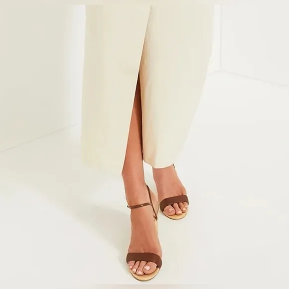 Tuckernuck Brown Leather Delphine Wedges NEW size 8.5