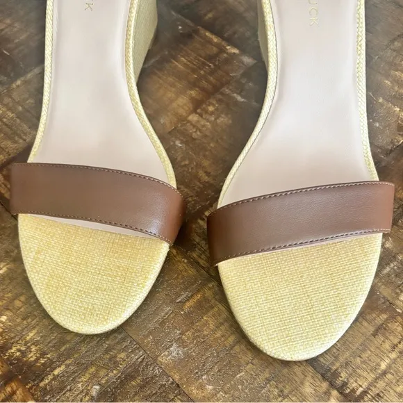 Tuckernuck Brown Leather Delphine Wedges NEW size 8.5