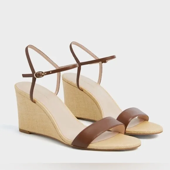 Tuckernuck Brown Leather Delphine Wedges NEW size 8.5