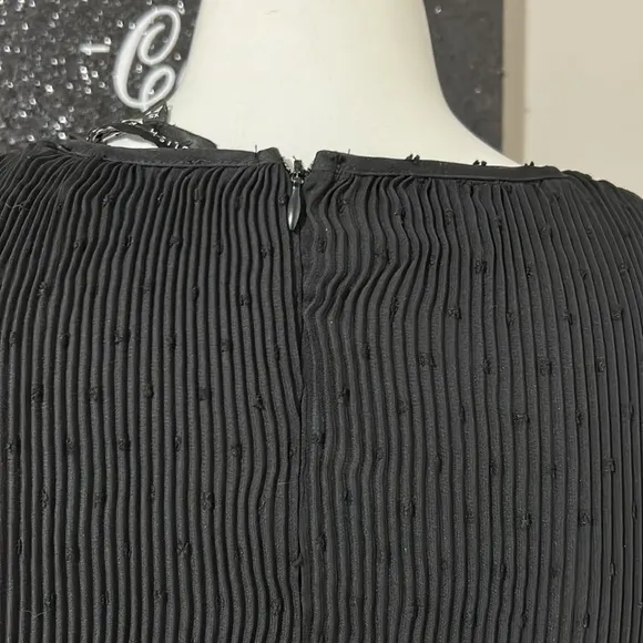 Tuckernuck ENGLISH FACTORY Dotted Mixed Media Tiered Dress Black Sz XS NEW