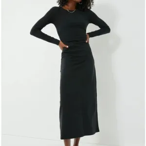Tuckernuck Xirena NWT Black Wiley Long Sleeve Jersey Maxi Dress Size XL Cotton