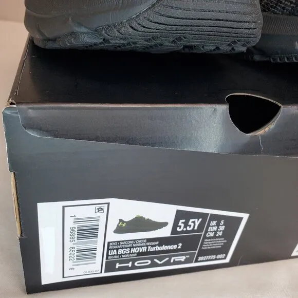 UA BGS Boys Shoes Under Armour HOVR Turbulence 2 Big Kids Size 5.5 Y Sneakers