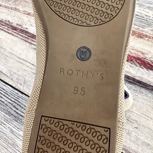 UEC Rothy’s flax birdseye gray round toe ballet flats size 9.5 no box