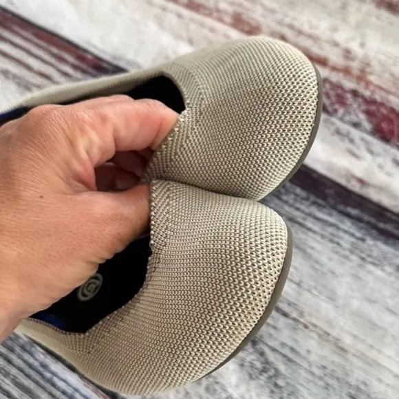 UEC Rothy’s flax birdseye gray round toe ballet flats size 9.5 no box