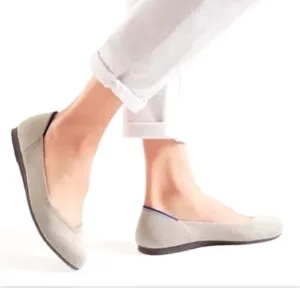 UEC Rothy’s flax birdseye gray round toe ballet flats size 9.5 no box