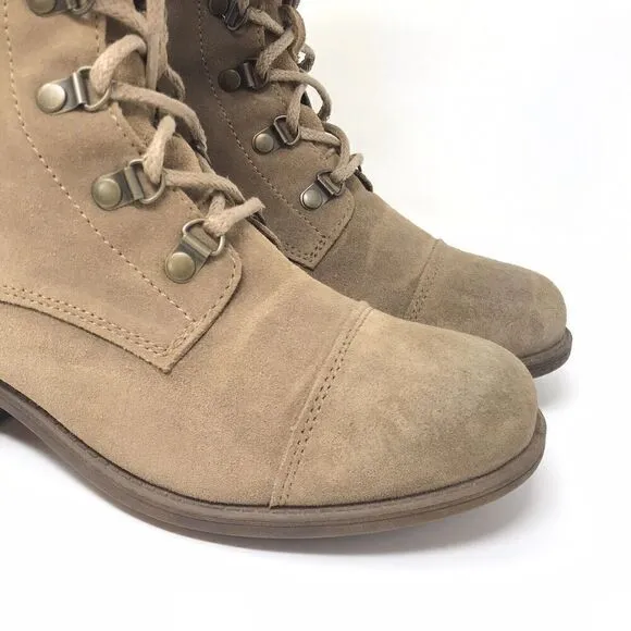 UGG Australia Gradin Lace Up Convertible Chestnut Suede Boots Size 7.5 Fold Over