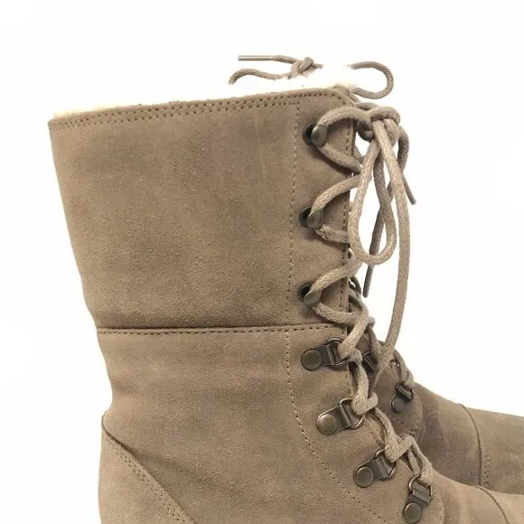 UGG Australia Gradin Lace Up Convertible Chestnut Suede Boots Size 7.5 Fold Over