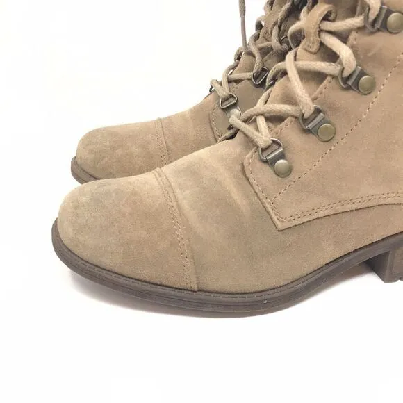 UGG Australia Gradin Lace Up Convertible Chestnut Suede Boots Size 7.5 Fold Over