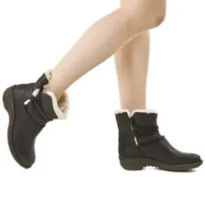 UGG Black Caspia Lace Up Leather Boots