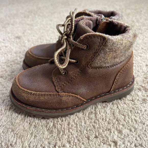 UGG Boots Toddler Size 7 Brown Orin Wool Chukka Lace Up Cabin Nature Comfort
