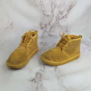UGG Boots Youth Size 3 Yellow Neumel II Unisex Kid Chukka Lace Up  1017320K