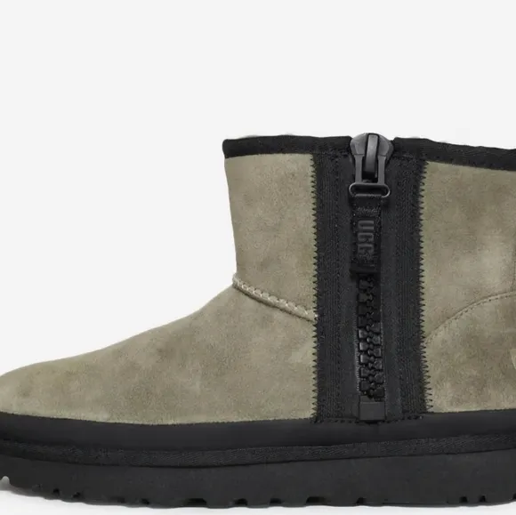 Ugg Classic Mini Zipper Tape Logo Women Boots  new