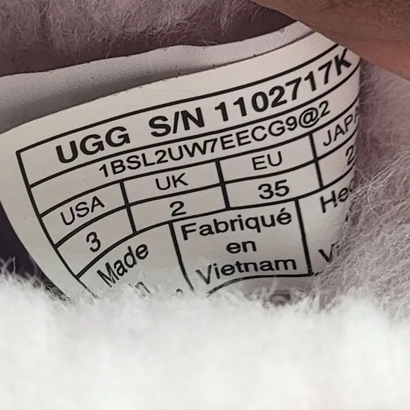 UGG Classic Short II Girls 3 Mural Rainbow Sequin Boots Lined Comfort Casual