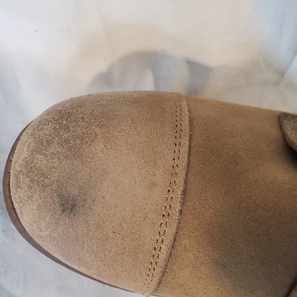 UGG Combat Boots Women’s 9 Gradin Chestnut Suede Lace Up Fold Down Wool Lined