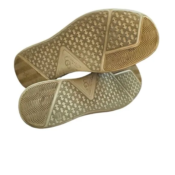 UGG ENERG Oxford Tread Lite Brown Woven Suede Lace Up Shoes Size 9