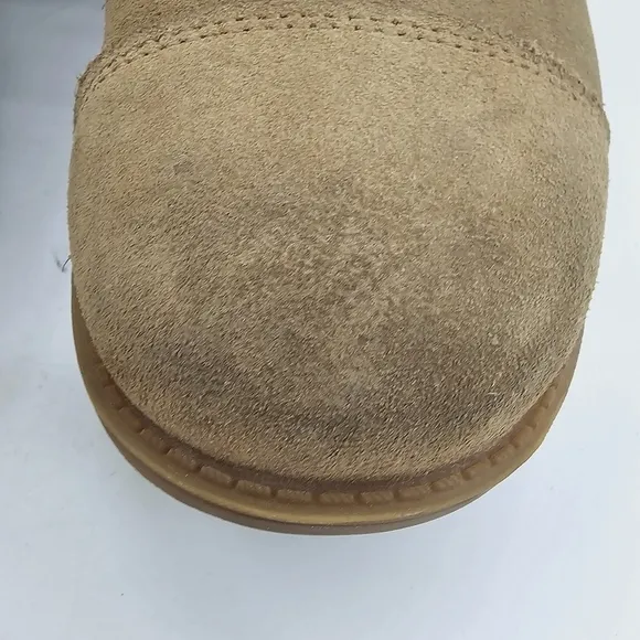 Ugg Gradin Womens Tan Suede Leather Lace Up Round Toe Stacked Heel Boots…