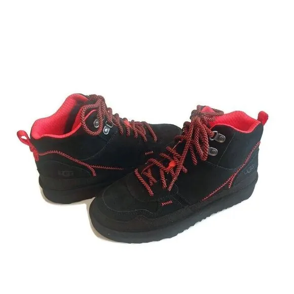 UGG Highland Hi Heritage Lace Up Sneaker Boots Kids Size 3 Black 1134550K