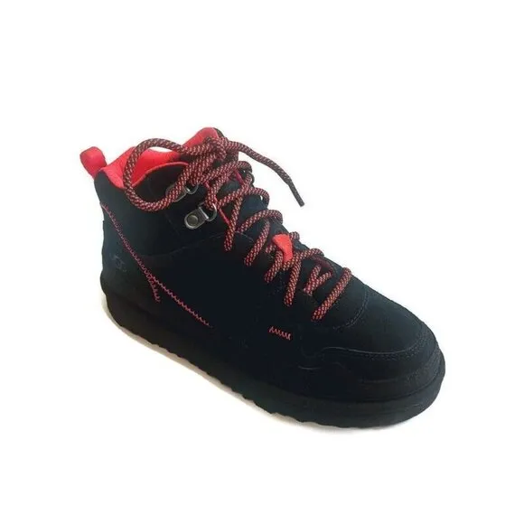 UGG Highland Hi Heritage Lace Up Sneaker Boots Kids Size 3 Black 1134550K