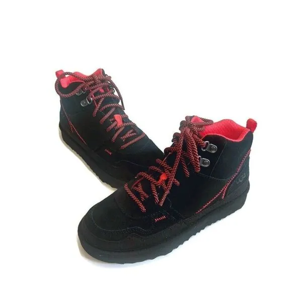 UGG Highland Hi Heritage Lace Up Sneaker Boots Kids Size 3 Black 1134550K