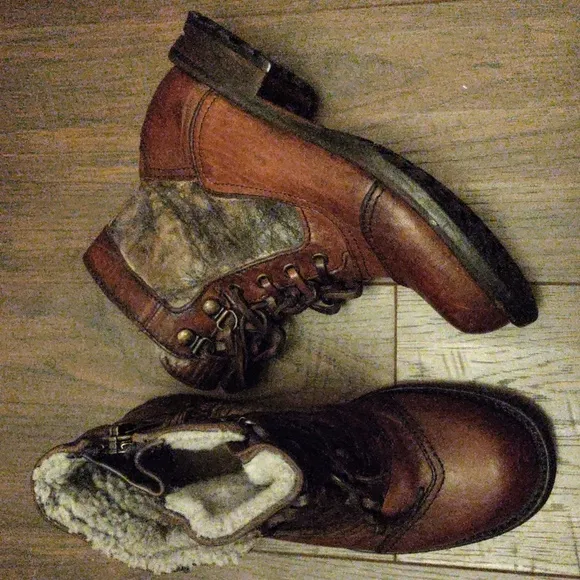 UGG Italian Collection &quot;Calvina&quot; Leather Combat/Moto Boots