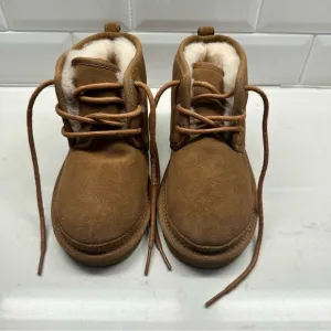 Ugg Kids Lace Up Boots Chestnut Color Little Kids Size 11 New No Tag