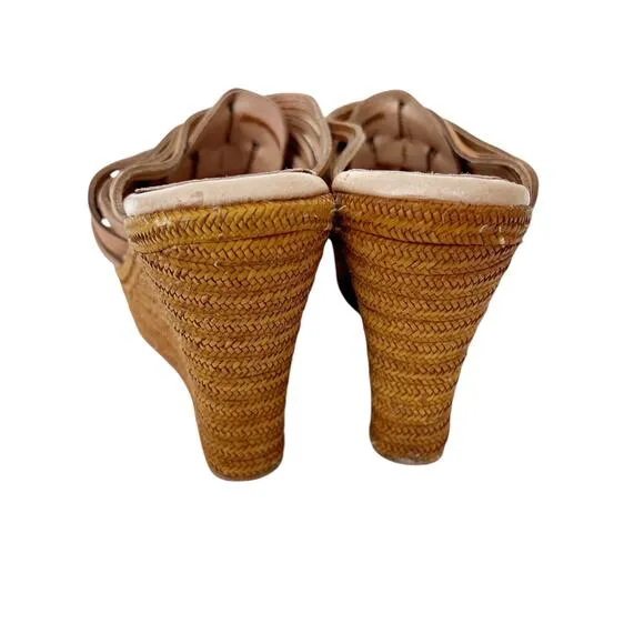 UGG Melinda Tan Platform Woven Wedges Sz 10