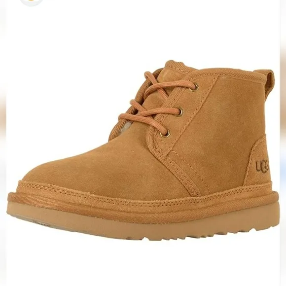 UGG Neumel Chestnut Tan Brown Suede  Lace Up Ankle Boots 6