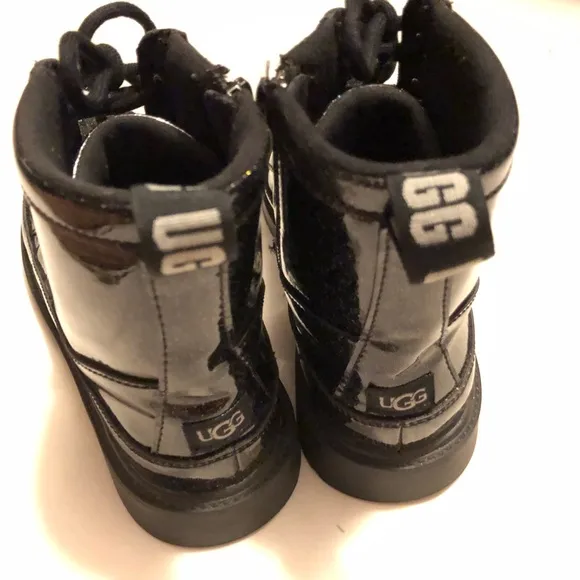 UGG Robley glitter lace up black boots