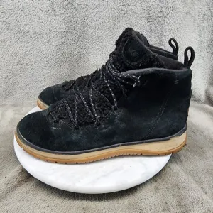 UGG Shoes Womens Size 9 Lakesider Black Leather Lace Up Boots *Read*