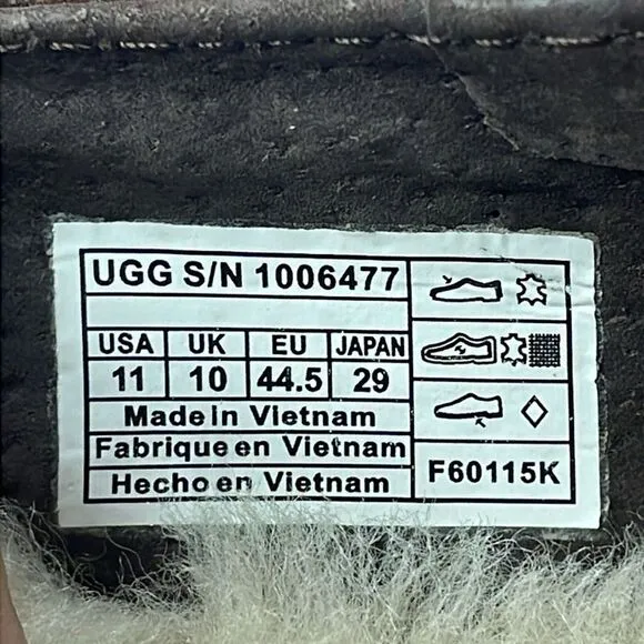 Ugg Stout‎ Brown Hunley, Loafers &amp; Slip-Ons MEN'S leather moccasins-11/EUC
