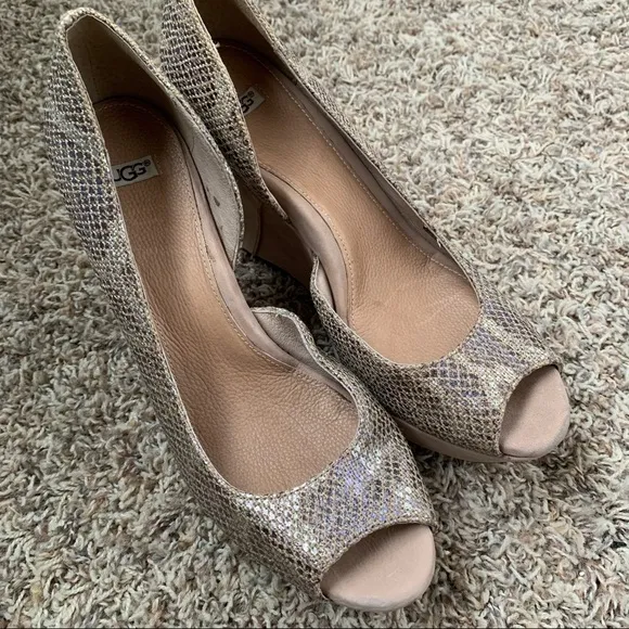 Ugg Toura Reptile Peep Toe Wedges -&gt; Ugg Toura Reptile Peep Toe Wedges