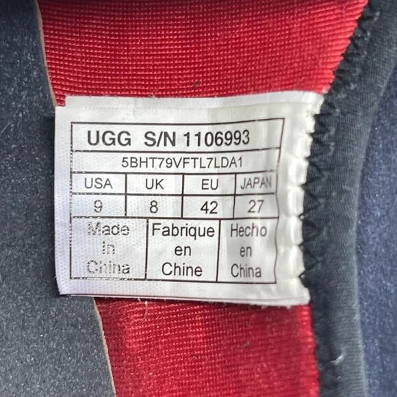 UGG Union Derby Shoes Mens Size 9 Navy Blue Oxford Hyperweave Knit Treadlite