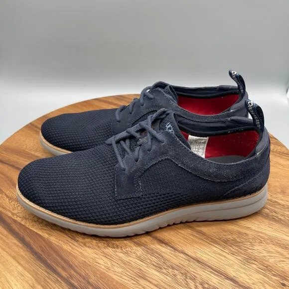 UGG Union Derby Shoes Mens Size 9 Navy Blue Oxford Hyperweave Knit Treadlite
