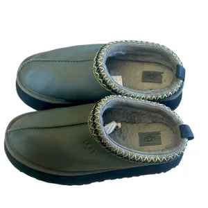 UGG Women Tazz Platform Shearling Lined Moccasins Ultra Matte Seaweed Shoe Sz. 8