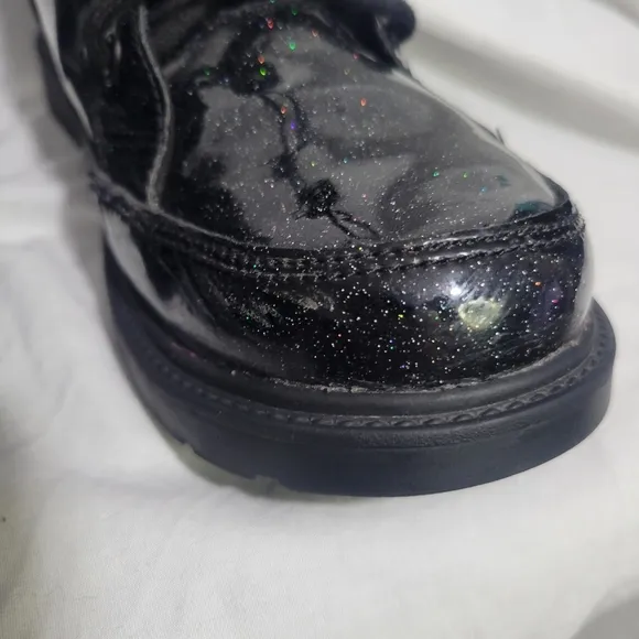Ugg Women's Black Glitter Combat Boots - Size 6