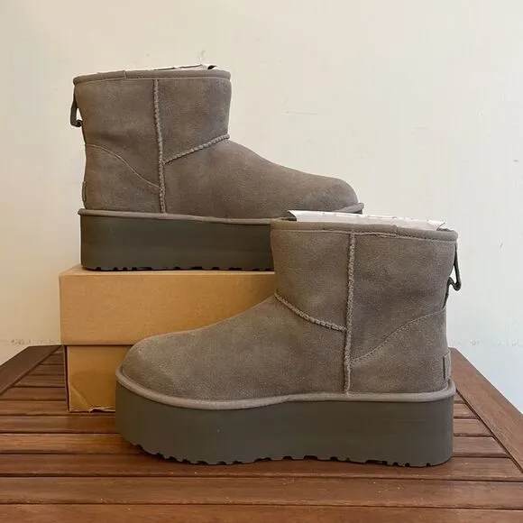 UGG Classic Mini Platform Smoke Plume Women Size 10