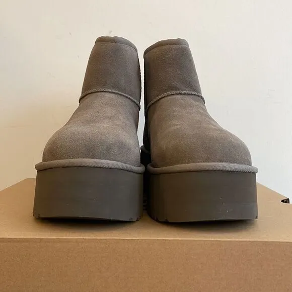 UGG Classic Mini Platform Smoke Plume Women Size 10