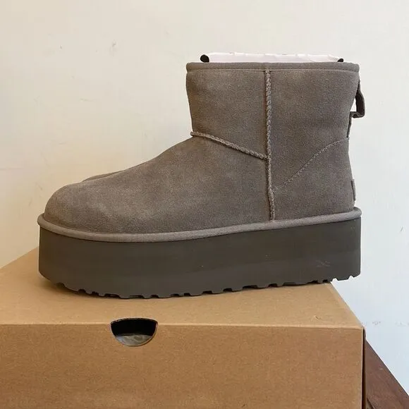 UGG Classic Mini Platform Smoke Plume Women Size 10