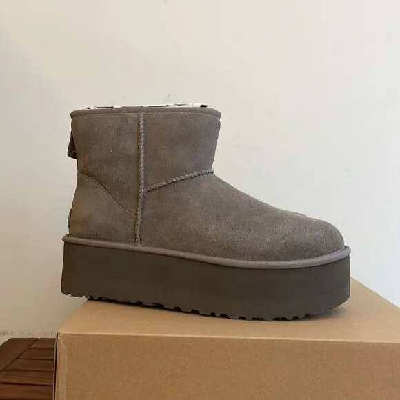 UGG Classic Mini Platform Smoke Plume Women Size 10