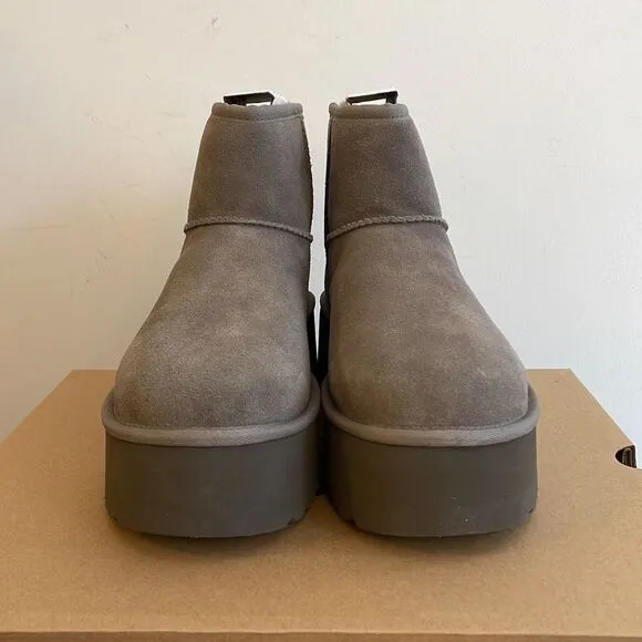 UGG Classic Mini Platform Smoke Plume Women Size 10