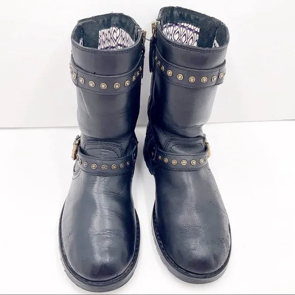{UGG}Jamie Leather Riveted Combat Boots